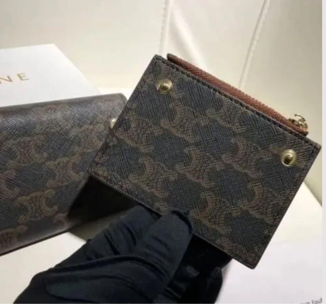 りんごさま専用 セリーヌ CELINE 財布 三つ折り トリオンフ C01 画像6