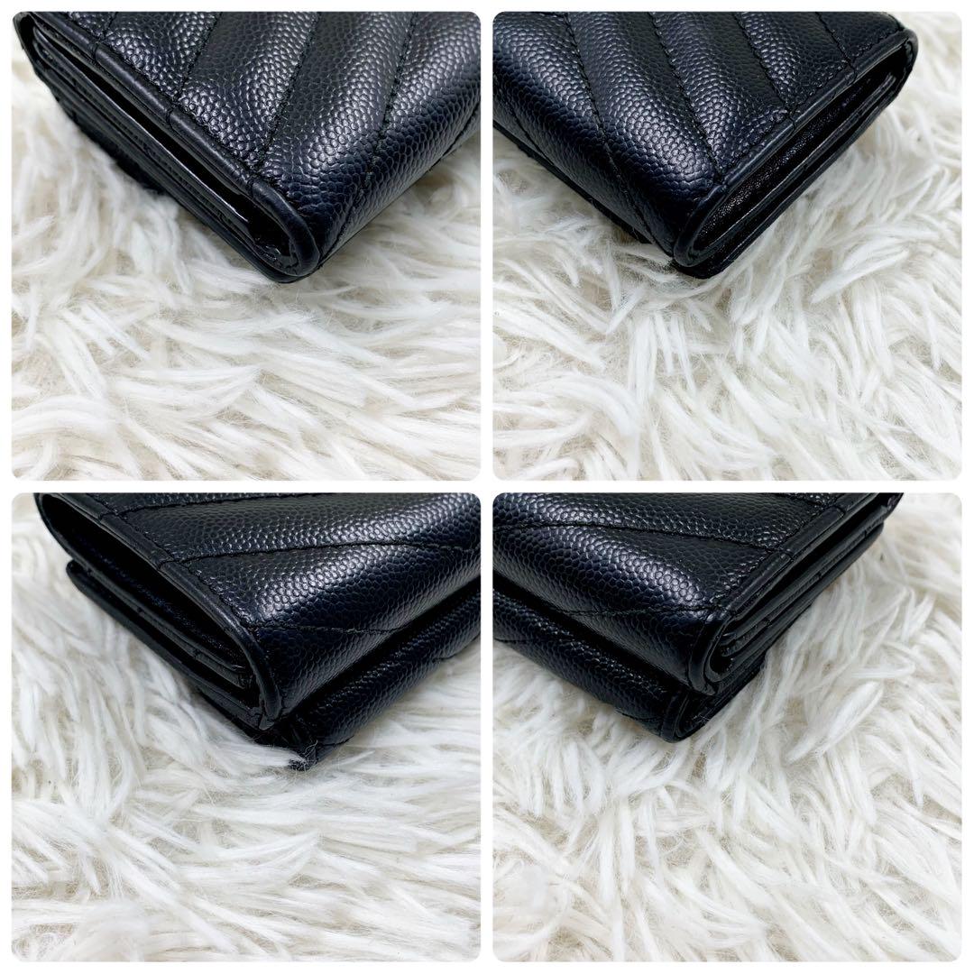 美品 サンローラン カサンドラ 三つ折り財布 YSL レザー 黒 売買されたオークション情報 落札价格 【au  payマーケット】の商品情報をアーカイブ公開