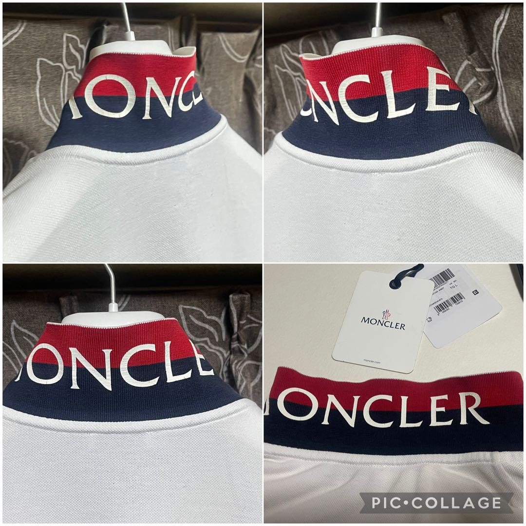 モンクレール　バックロゴ ポロシャツ 美品 正規品 MONCLER モンクレール ポロシャツ 襟バックロゴ