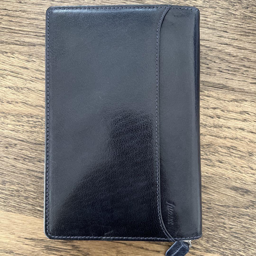 Filofax Lockwood バイブルサイズ　手帳 ネイビー