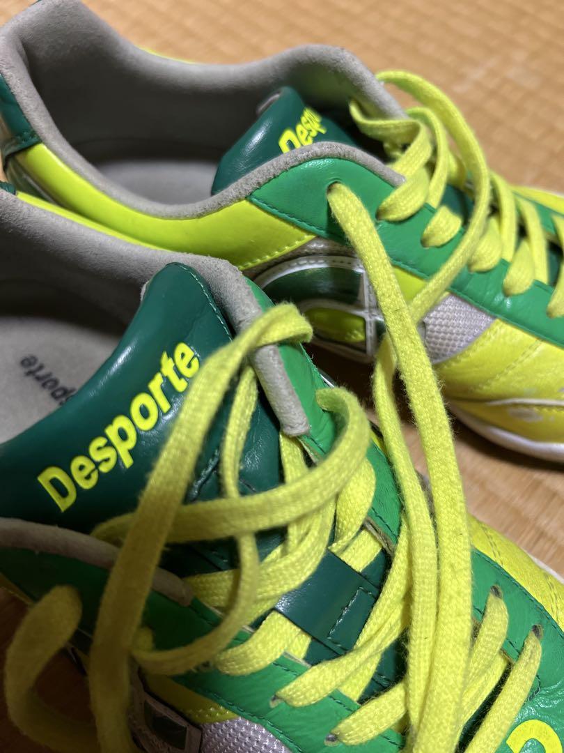 ブランド通販 フットサルシューズ Desporte イエロー/グリーン メルカリ - シューズ