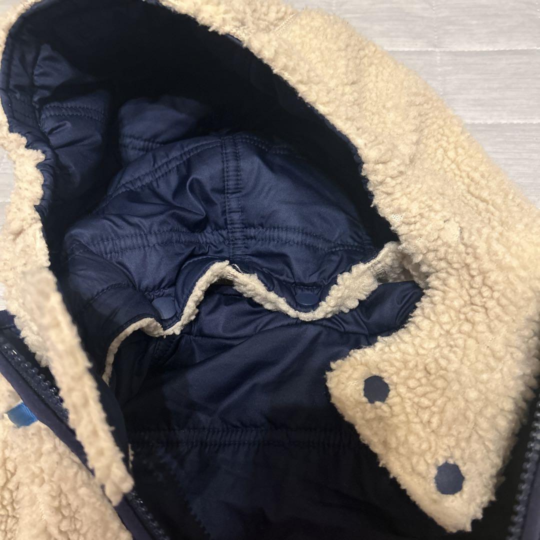 Patagonia リバーシブル　ダウンジャケット 3T ネイビー/レッド