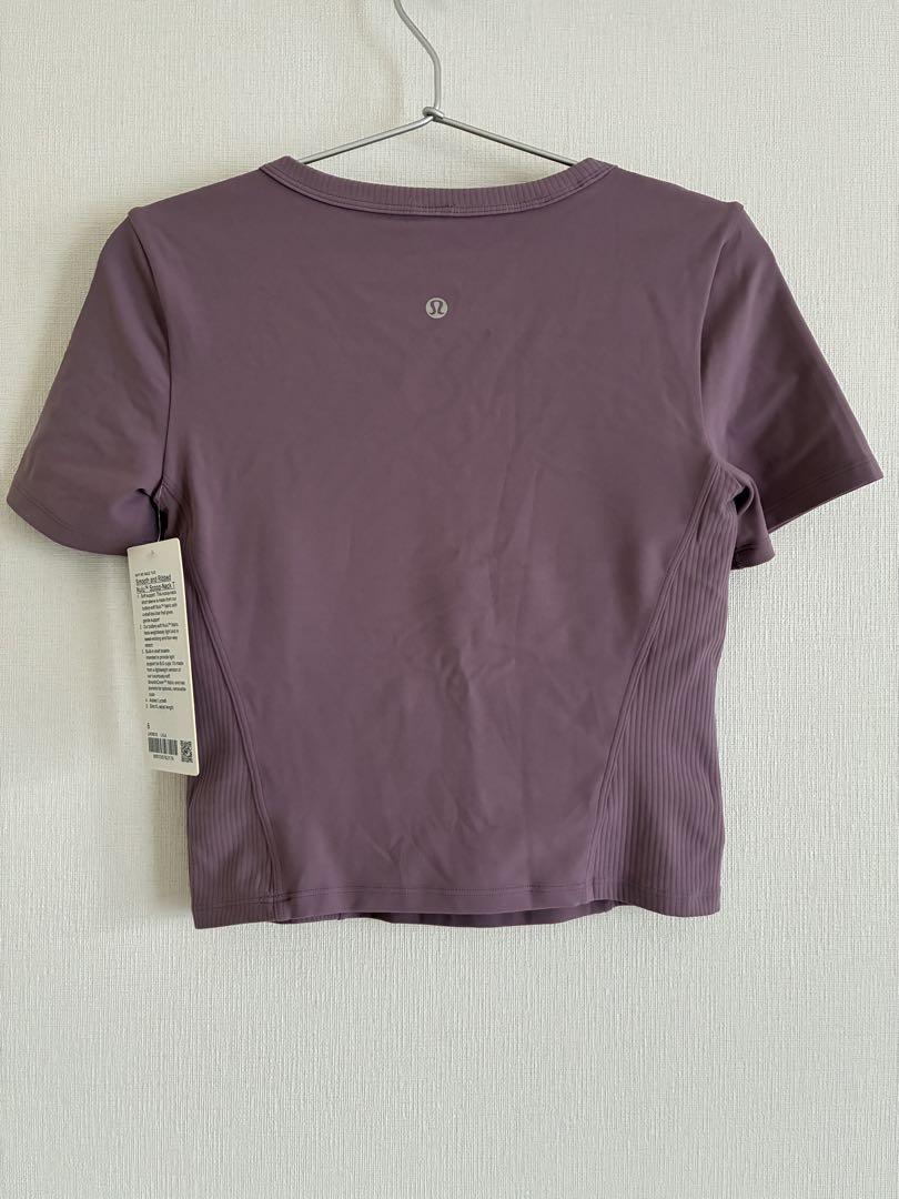 ルルレモン パット付Tシャツ サイズ6 ラベンダーピンク 新品