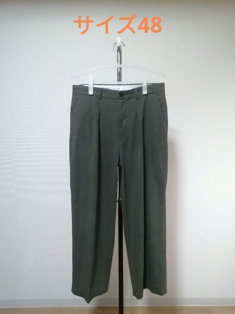 STILL BY HAND コットンギャバジン ワンタックストレートパンツ 48