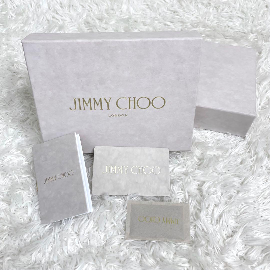 ジミーチュウ JIMMYCHOO 二つ折り財布 ハンニ スタースタッズ ホワイト