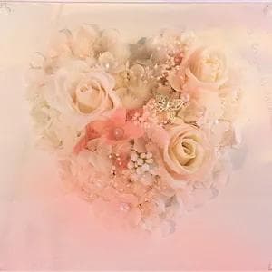 プリザーブドフラワー アレンジメント ピンクホワイトハート プリザーブドフラワー アレンジメント ピンクホワイトハート