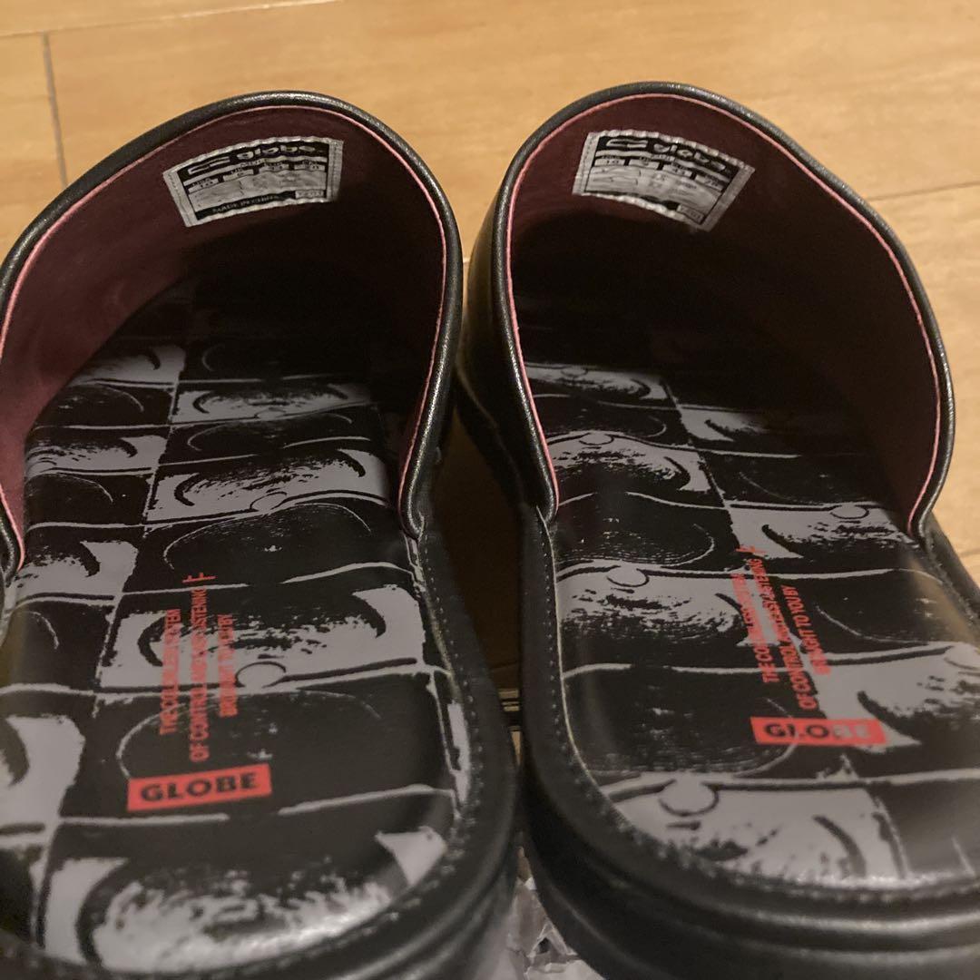 mule / GLOBE グローブ レザーサンダル BLACK