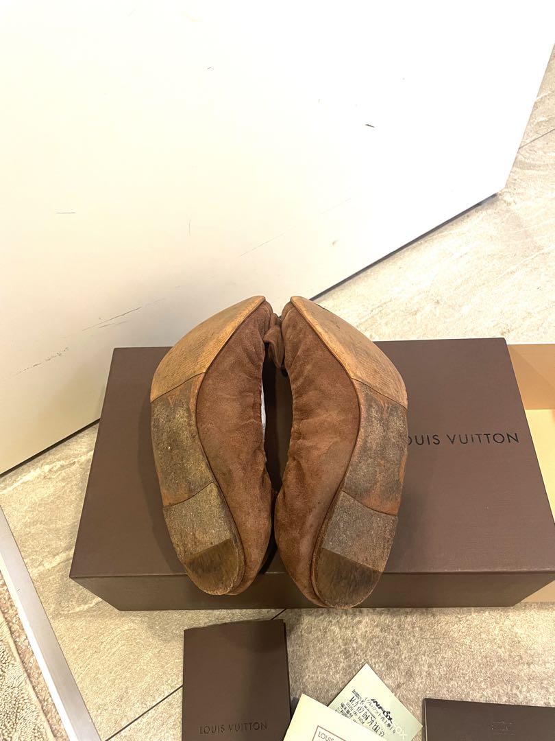 LOUIS VUITTON ルイヴィトン バレエシューズ レザー LVパンチング LOUIS VUITTON ルイヴィトン バレエシューズ レザー LV