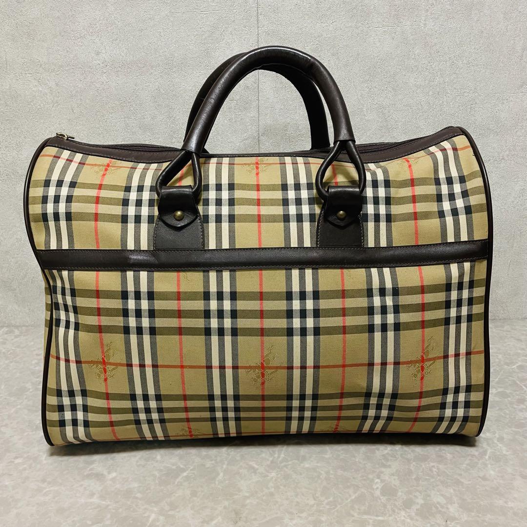 Burberry バーバリー ボストンバッグ ノバチェック シャドーホース 大型