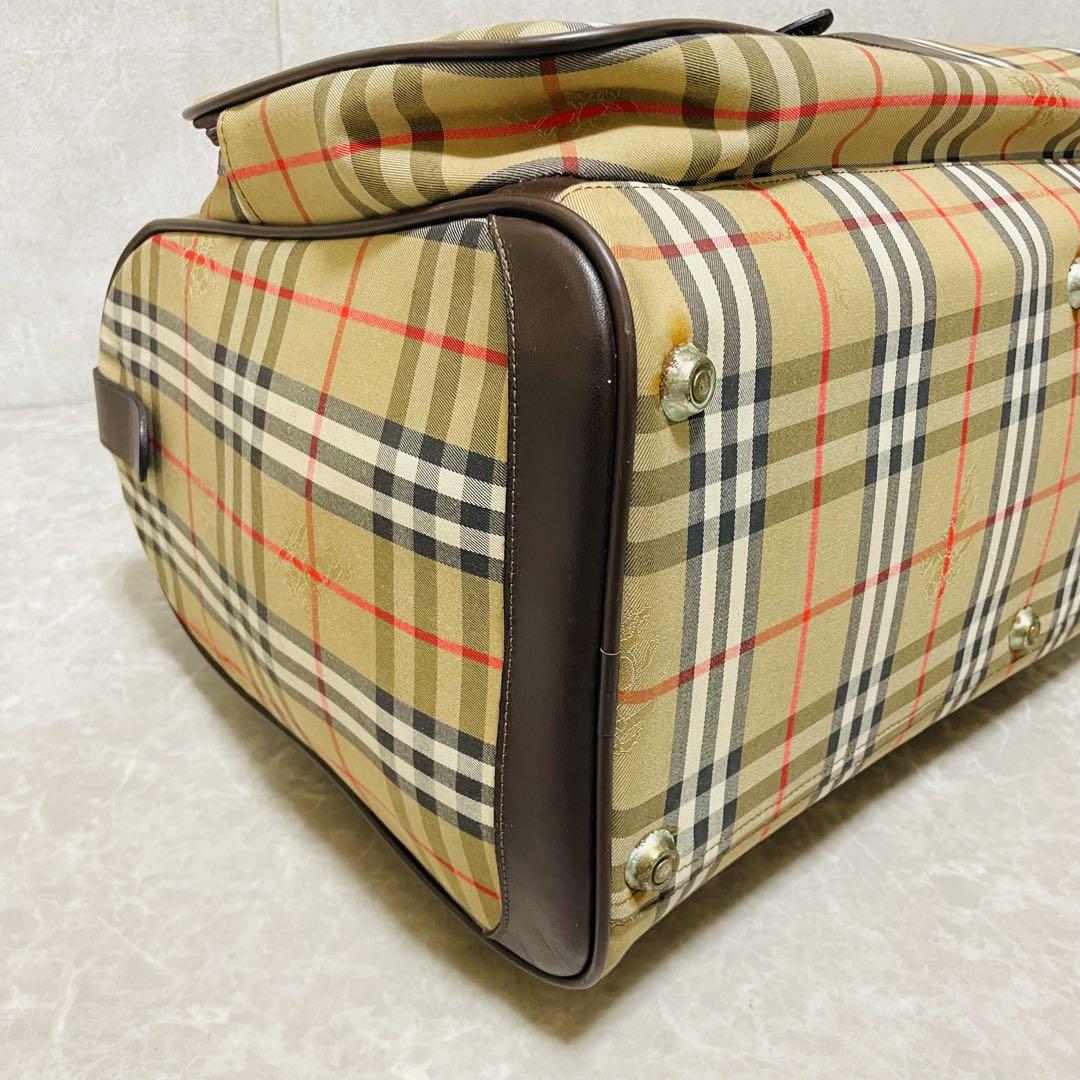 Burberry バーバリー ボストンバッグ ノバチェック シャドーホース 大型