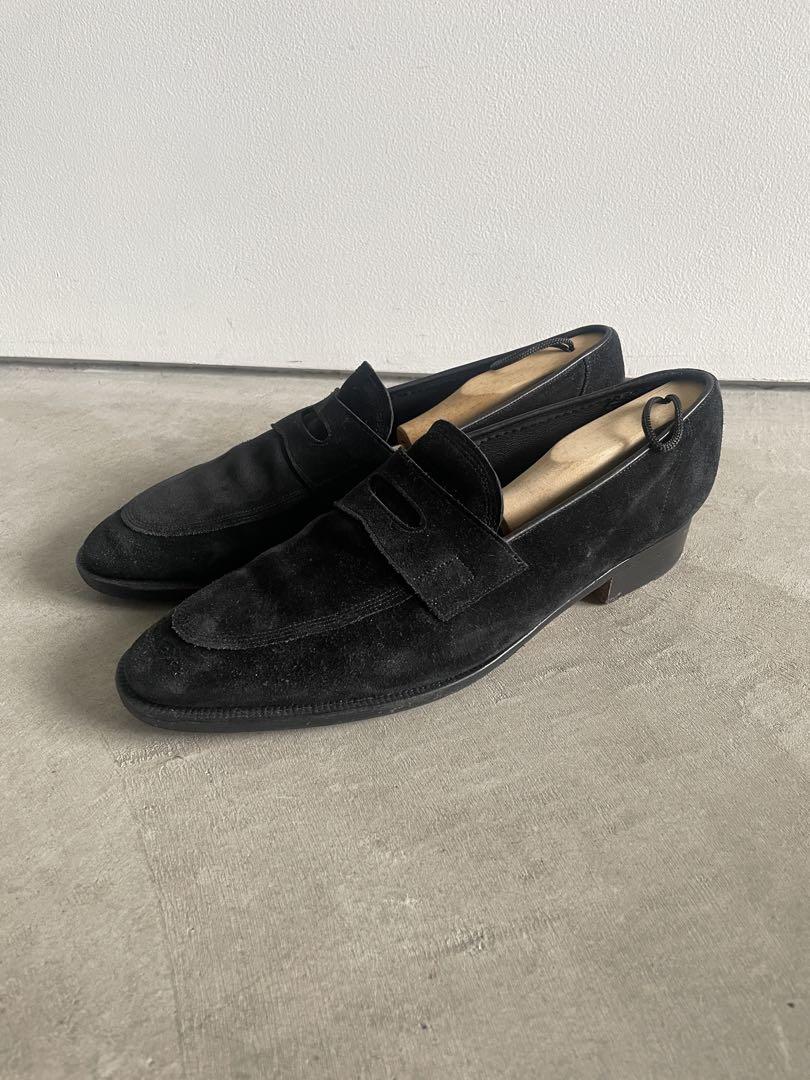JOHN LOBB ジョンロブ ブラック スウェード スリッポン ローファー