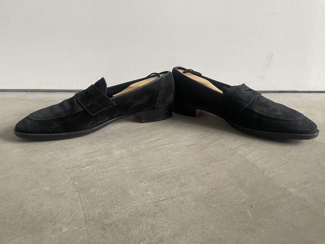 JOHN LOBB ジョンロブ ブラック スウェード スリッポン ローファー