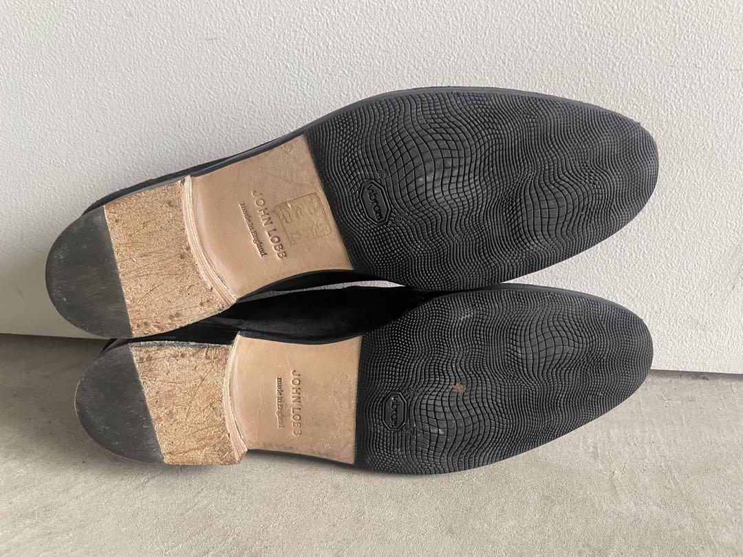 JOHN LOBB ジョンロブ ブラック スウェード スリッポン ローファー