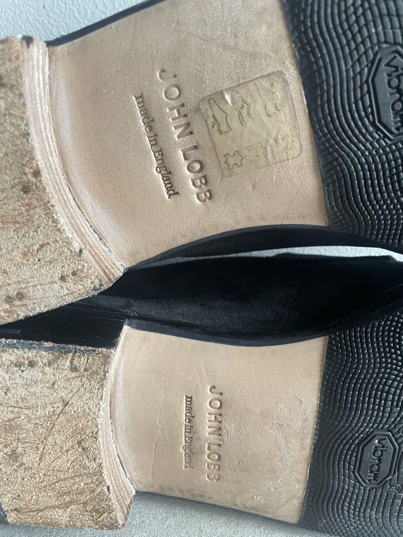 JOHN LOBB ジョンロブ ブラック スウェード スリッポン ローファー