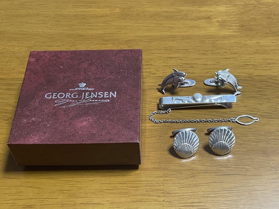 GEORG JENSEN ネクタイピンとカフス 5点セット 画像1