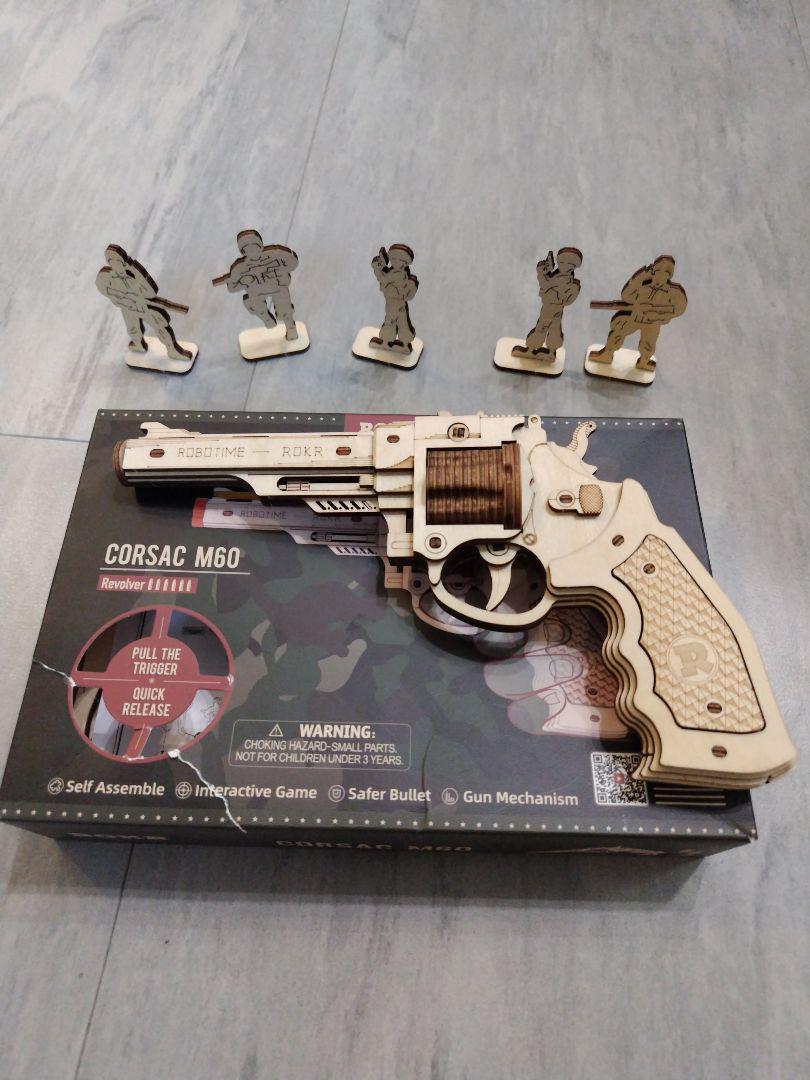 ROKR ハンドガン 木製 ゴム銃