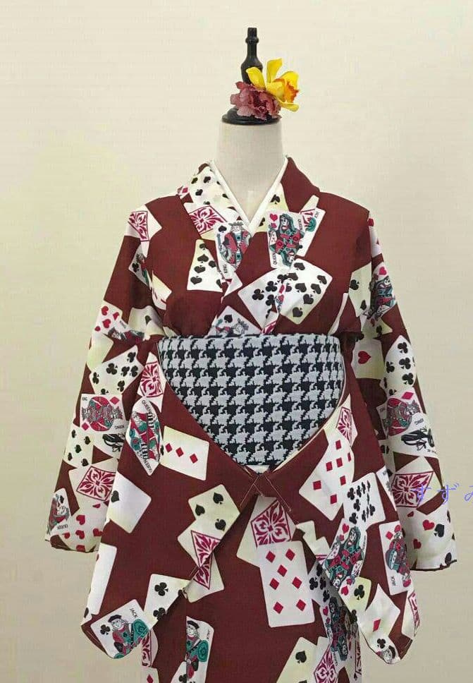 送料無料着物 163cm 和服   着物一枚のみ、腰シール無しすずみ