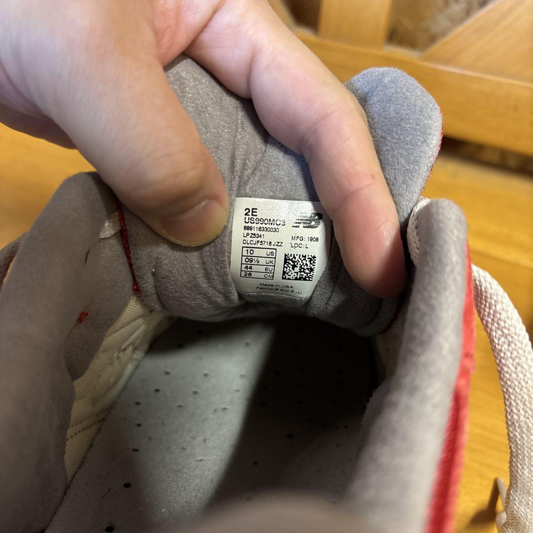 USA製　New Balance990v3クリーニング済リヴァプールクロップ