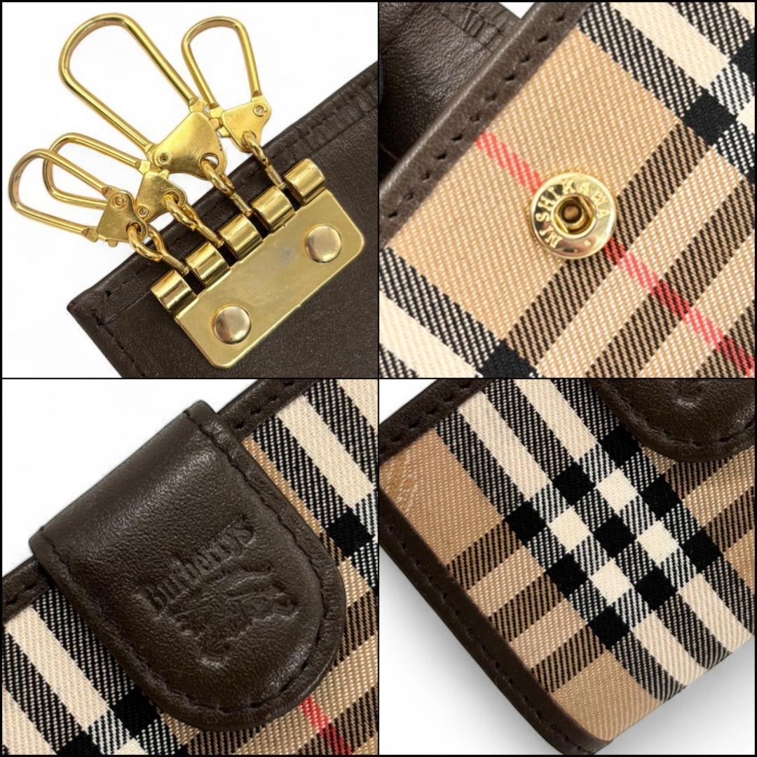 BURBERRY バーバリー 4連 キーケース ノバチェック ホースロゴ