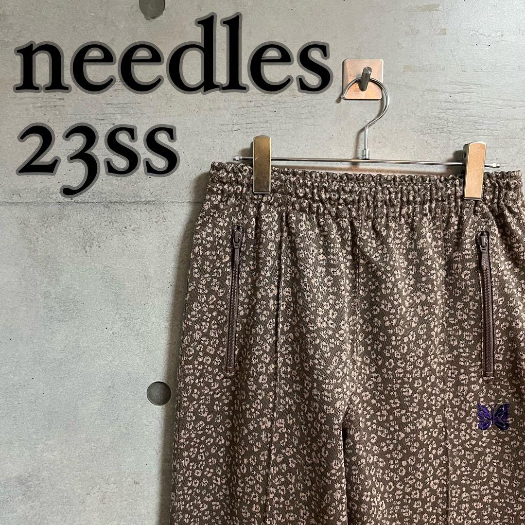 【美品】needles ニードルス 23ss レオパード 総柄 トラックパンツ