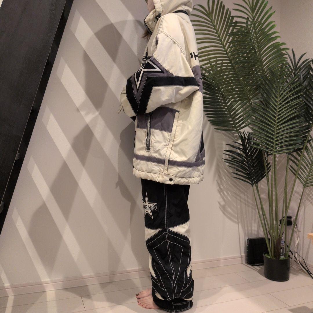 激シブ!!! PHENIX スノボ スキー ビブパンツ上下セット 星型総柄 激シブ!!! PHENIX スノボ スキー ビブパンツ上下セット 星型総柄