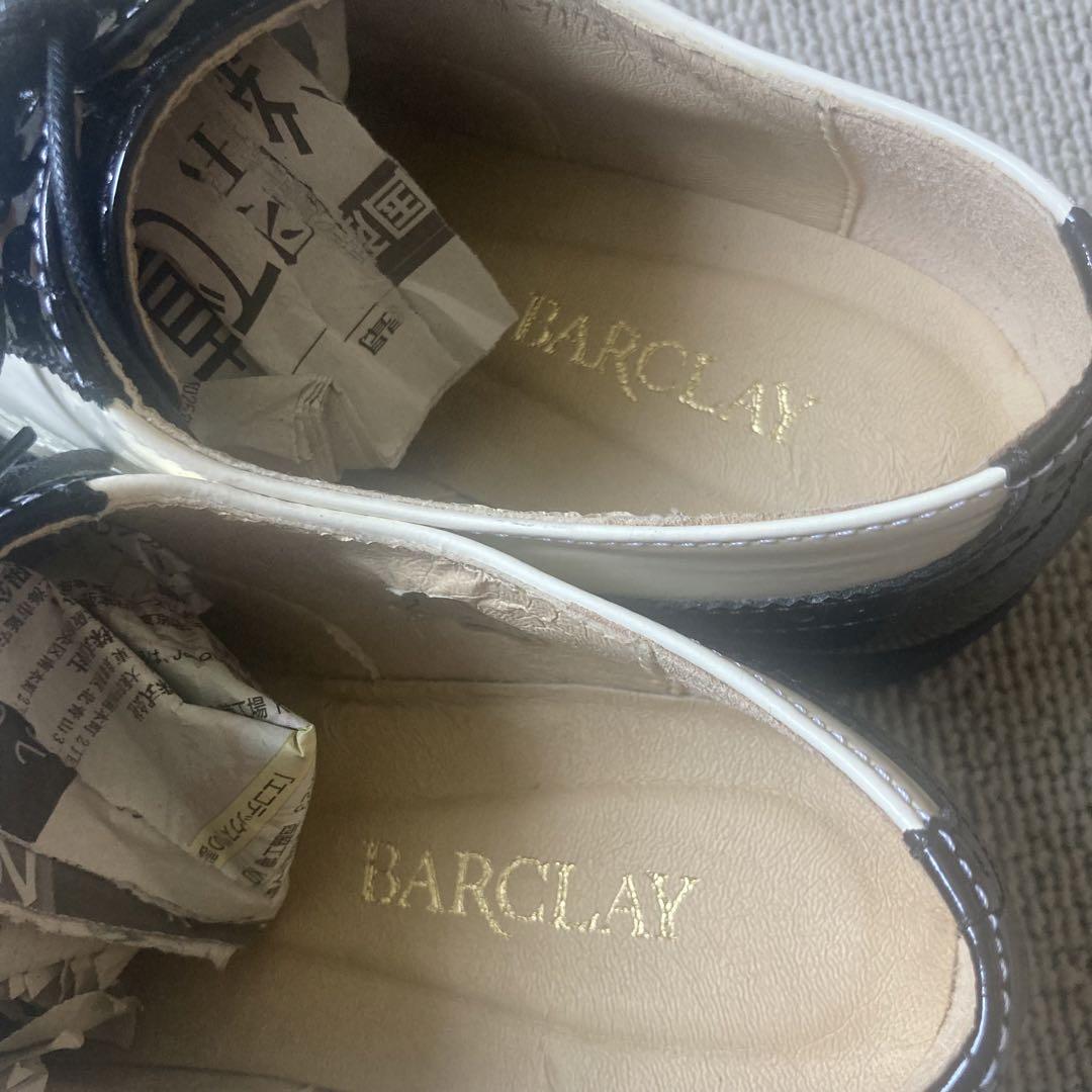 ❣️23.5cm BARCLAYエナメルレザーウイングチップレースアップシューズ