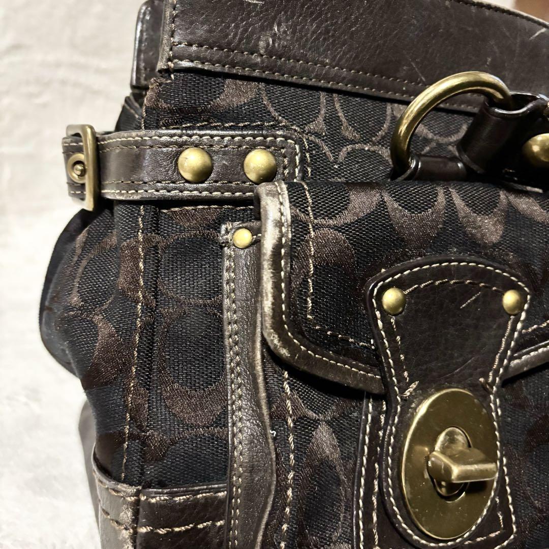 バッグ Coach Pocket Flap Legacy 65th Satchel