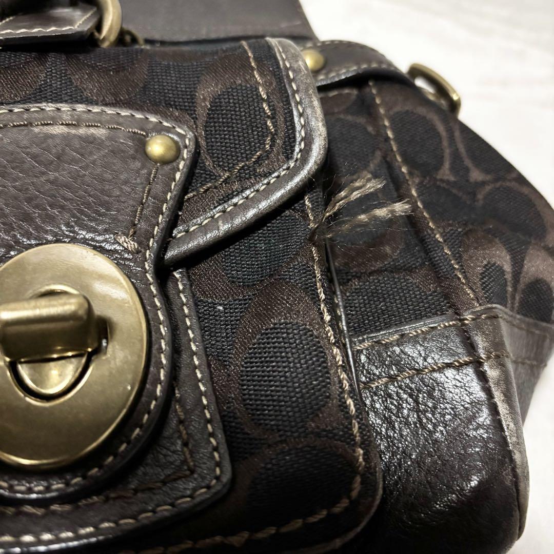 バッグ Coach Pocket Flap Legacy 65th Satchel