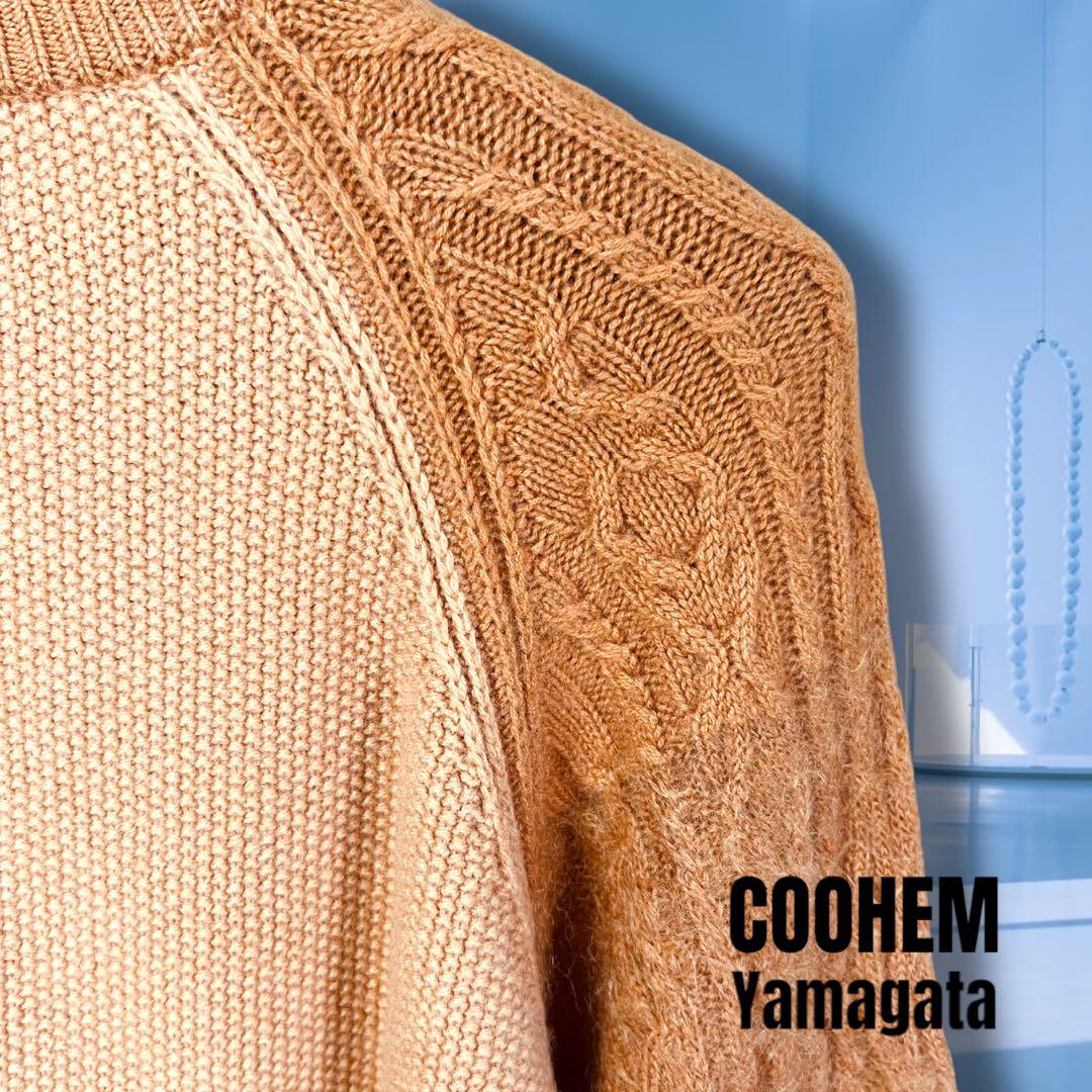 【コーヘン】COOHEM ケーブルニット セーター 厚手 カシミヤ アンゴラ
