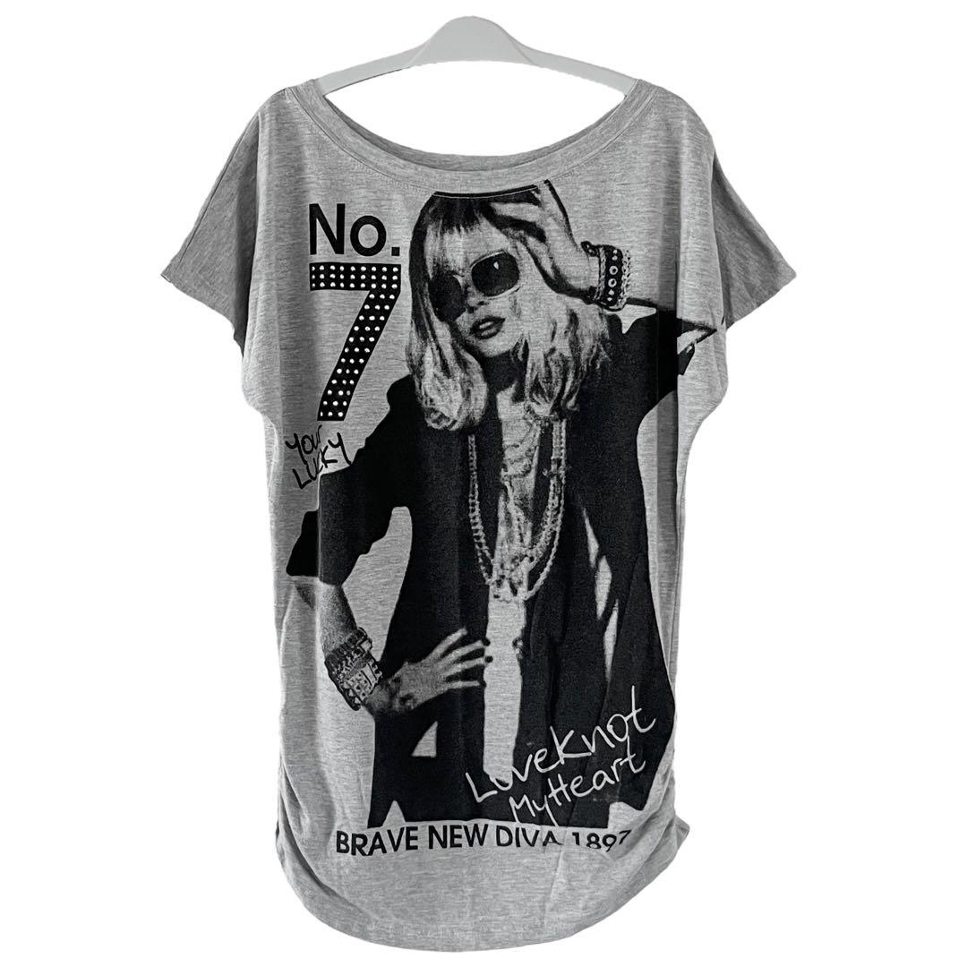 00s y2k 平成ギャル チュニック Tシャツ グラサン パツキン