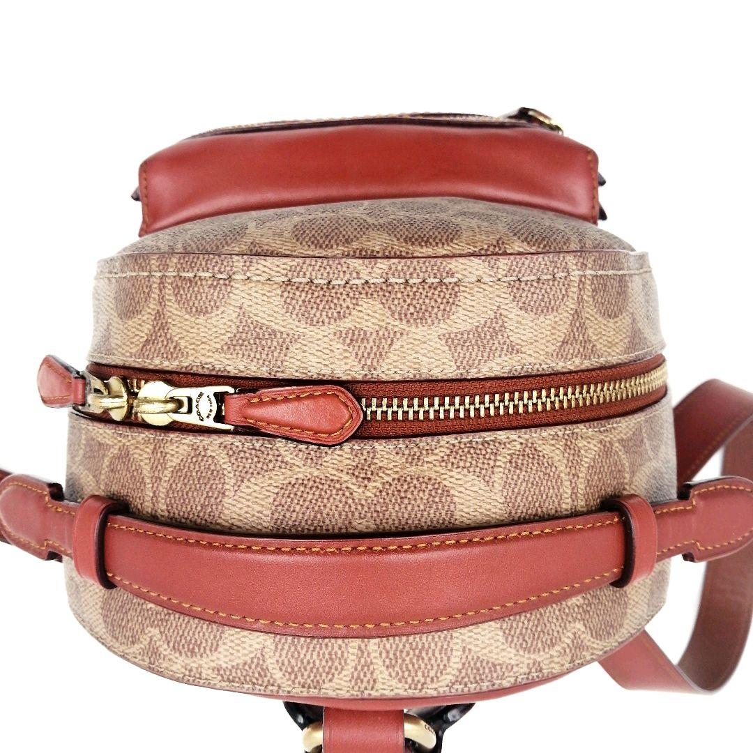 レビュー高評価の商品！ 希少 COACH リュック ターンロック シグネチャー レザー 金具 バッグ