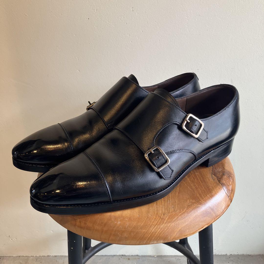 carmina カルミナ　ダブルモンク　size9 ハーフラバー、カカト新品