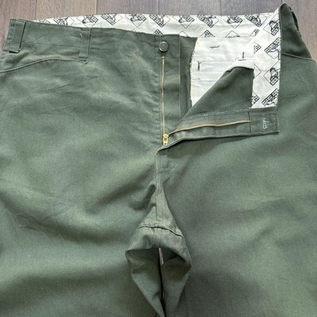 90s BEN DAVIS ドミニカ製 フリスコパンツ オリーブグリーン USA