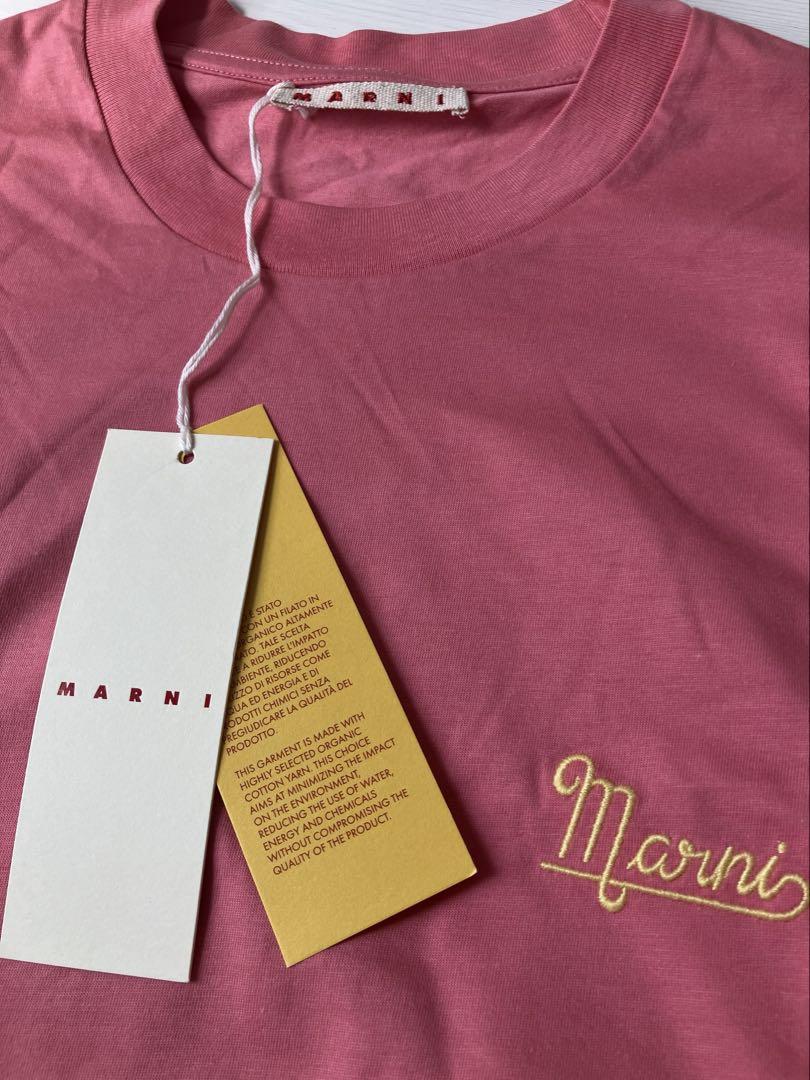 マルニ　Tシャツ　ピンク 綿100% 未使用 MARNI - マルニパッチ オーガニックコットン Tシャツ/ピンク