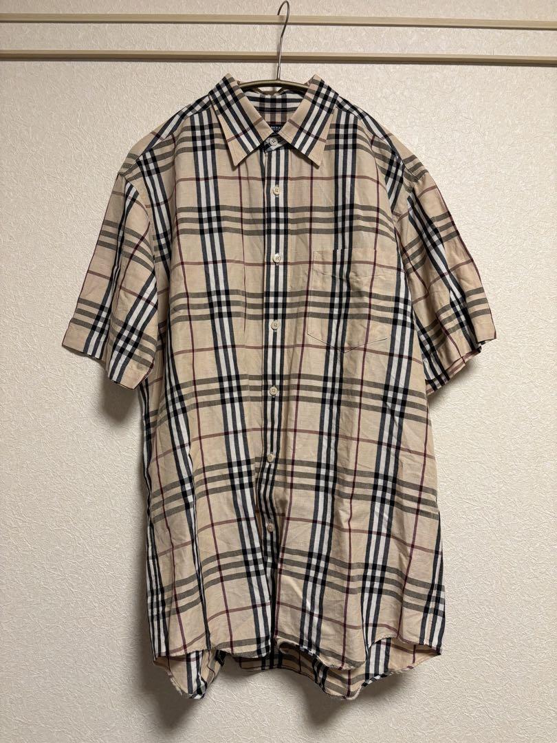 BURBERRY チェック柄 半袖シャツ Lサイズ