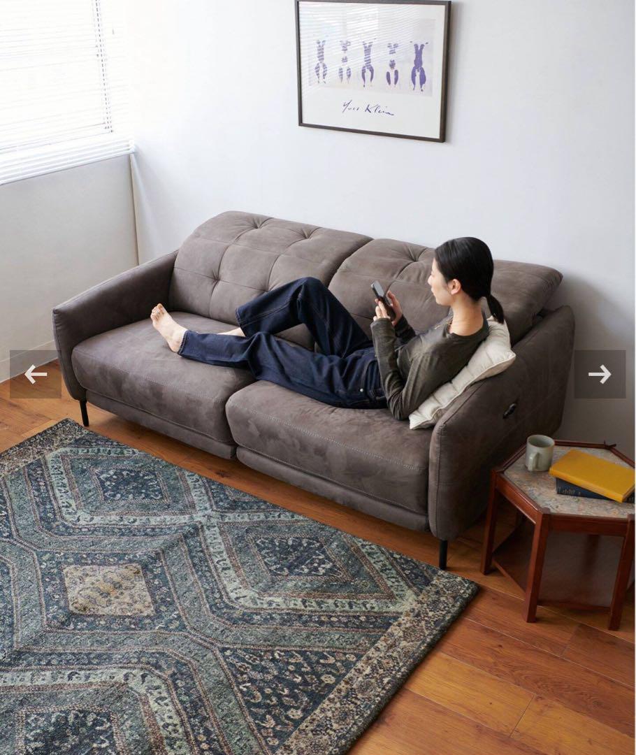 SHEFFIELD RECLINING SOFA GREY 電動 ソファ