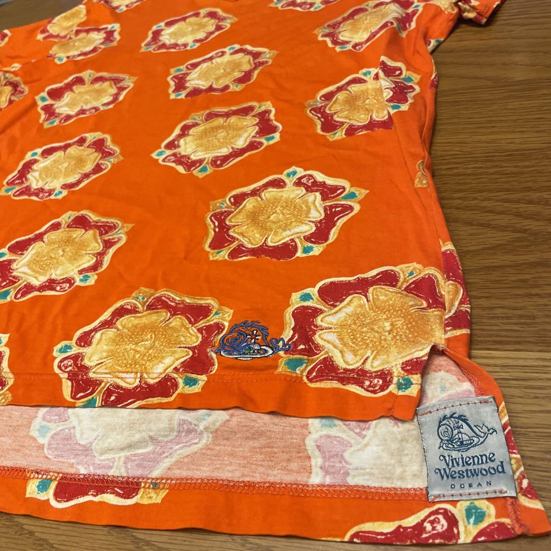 美品】ヴィヴィアンウエストウッド 花柄Tシャツ 黒46 - メルカリ