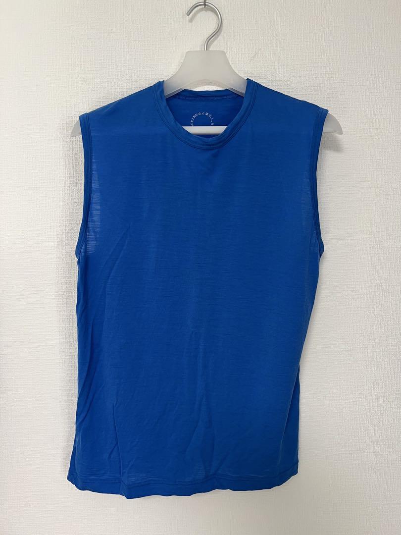 山と道　100% Merino Light Sleeveless Blue L