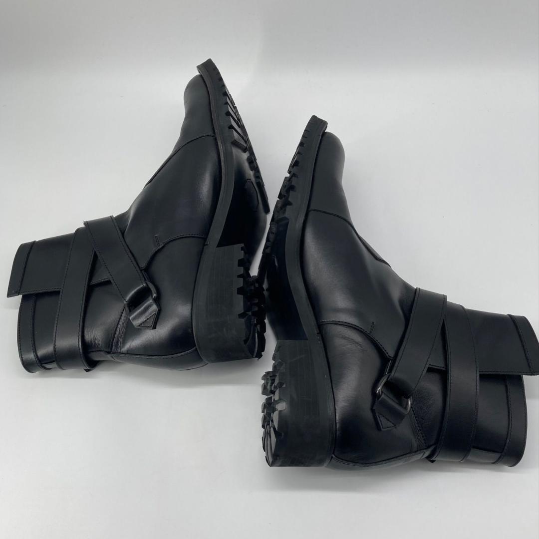15906✨美品✨kiryuyrik ベルト レザー ブーツ ブラック 42 15906✨美品✨kiryuyrik ベルト レザー ブーツ ブラック 42