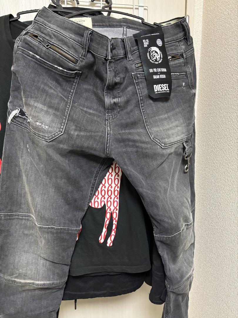 DIESEL グレー　スキニー　デニム