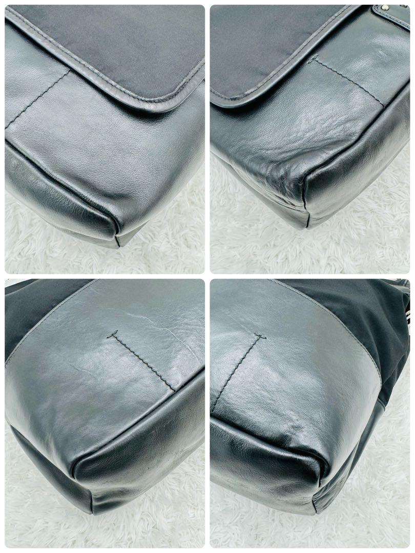 FURLA メッセンジャーバッグ ショルダーバッグ ナイロン レザー ブラック