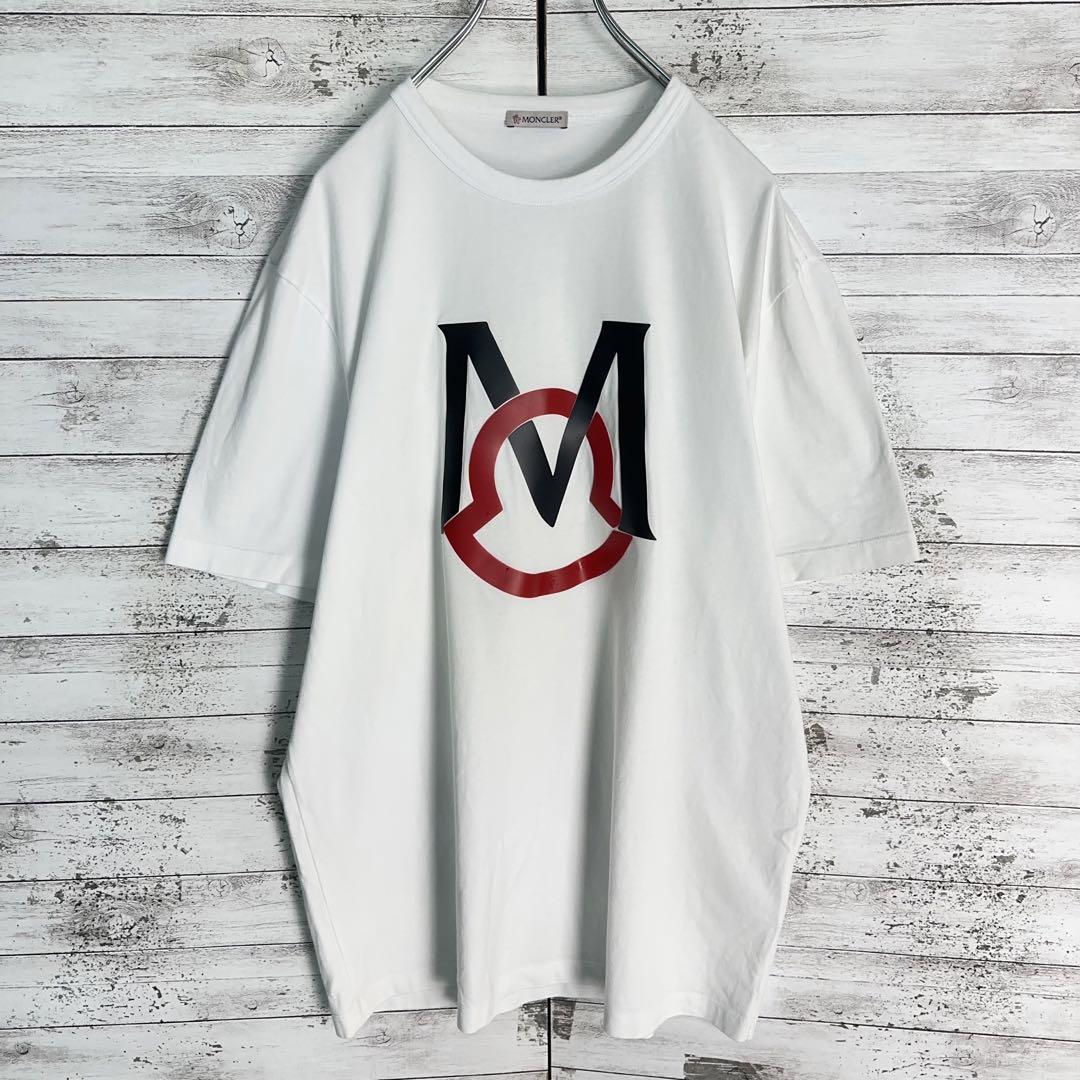 【関税込み】Moncler ホワイト ライン Tシャツ Moncler - White Moncler Long T-Shirt With Embossed Logo