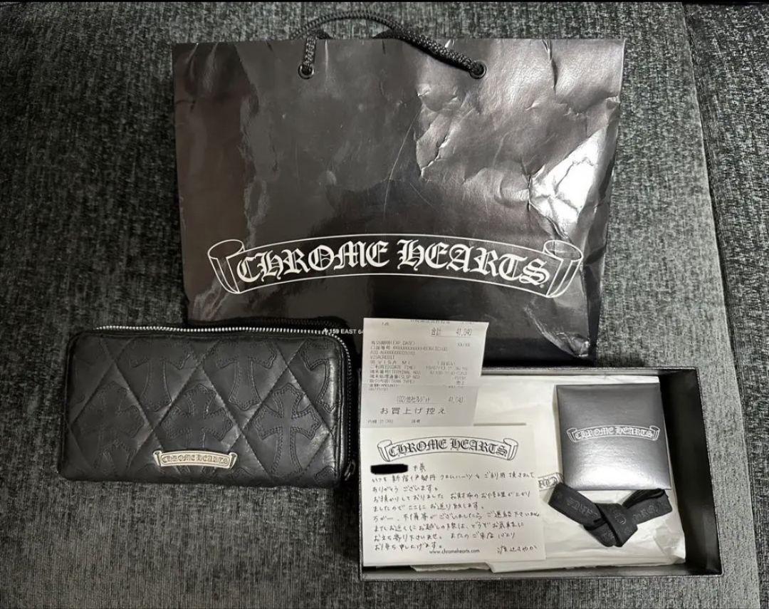 大人気美品!最終価格!購入証明有!クロムハーツ キルティングウォレット 財布 画像1