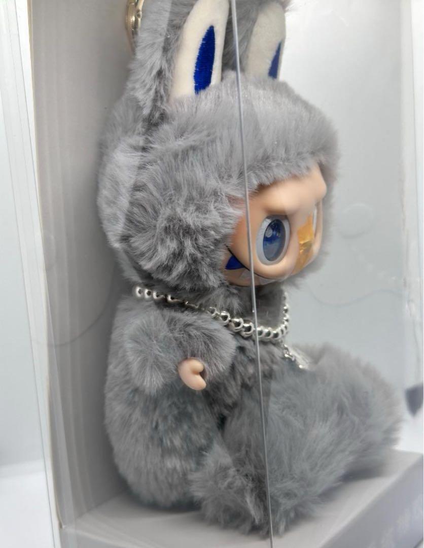 ZIMOMO グレー　LABUBU ラブブ ぬいぐるみ　海外限定POPMART