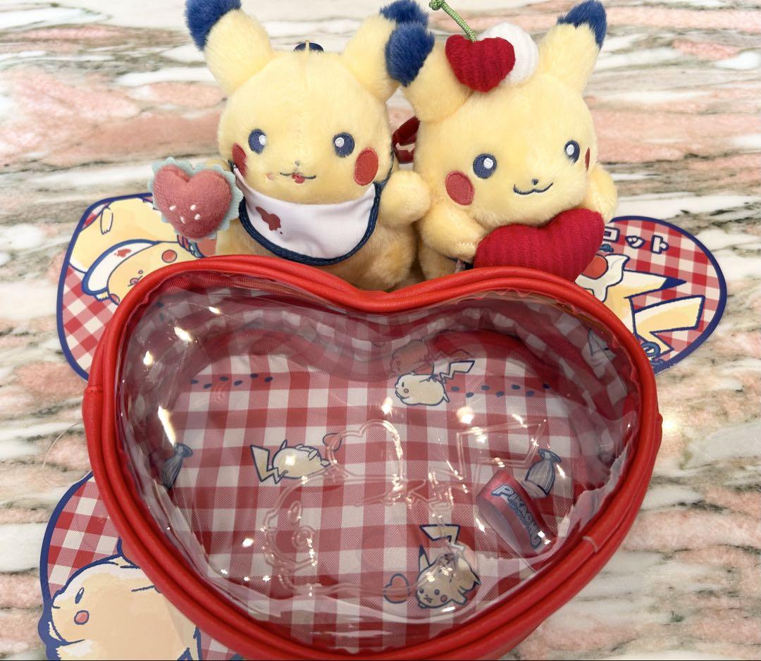 PIKACHU DINER マスコット ハート ハンバーガー ポーチ ピカチュウ