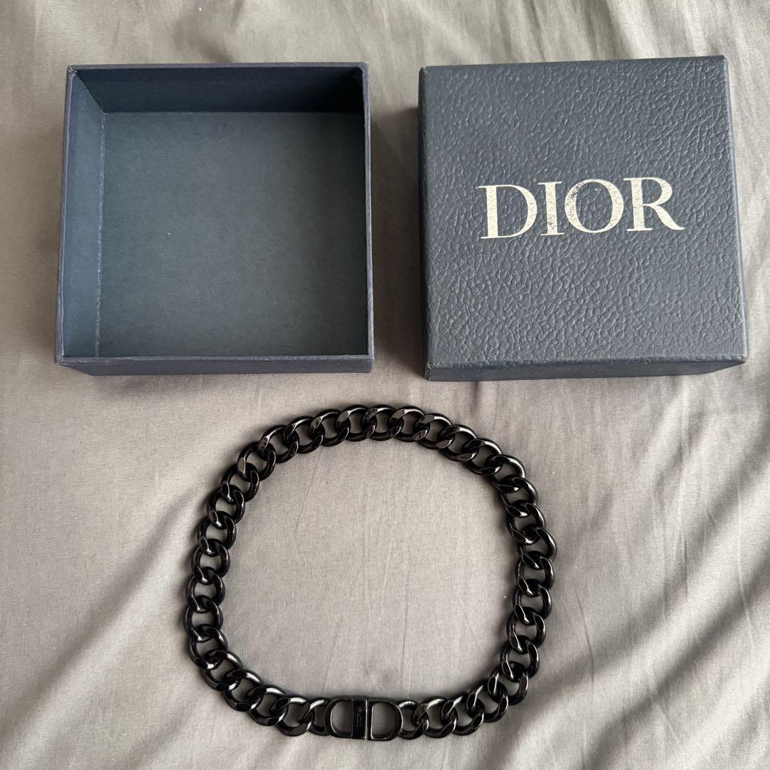 DIOR ICON チェーンリンク ネックレス ブラック