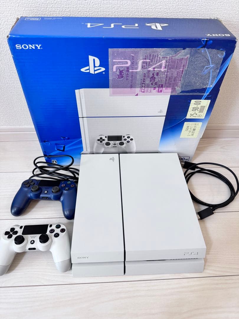 PS4 500GB コントローラー2個付き　HDMIケーブル付き　プレステ4