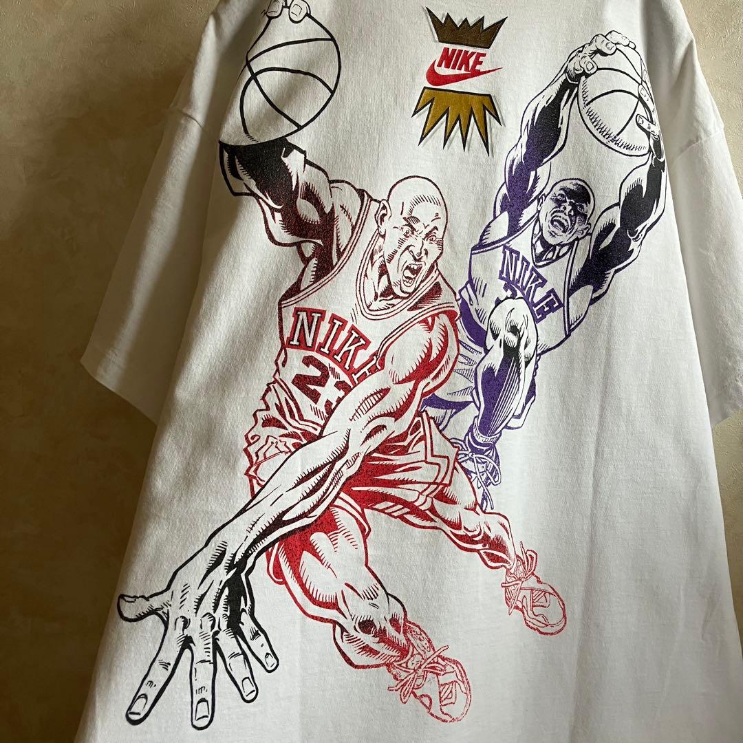希少 90's USA製 オールドナイキ ジョーダン tシャツ 白 XL