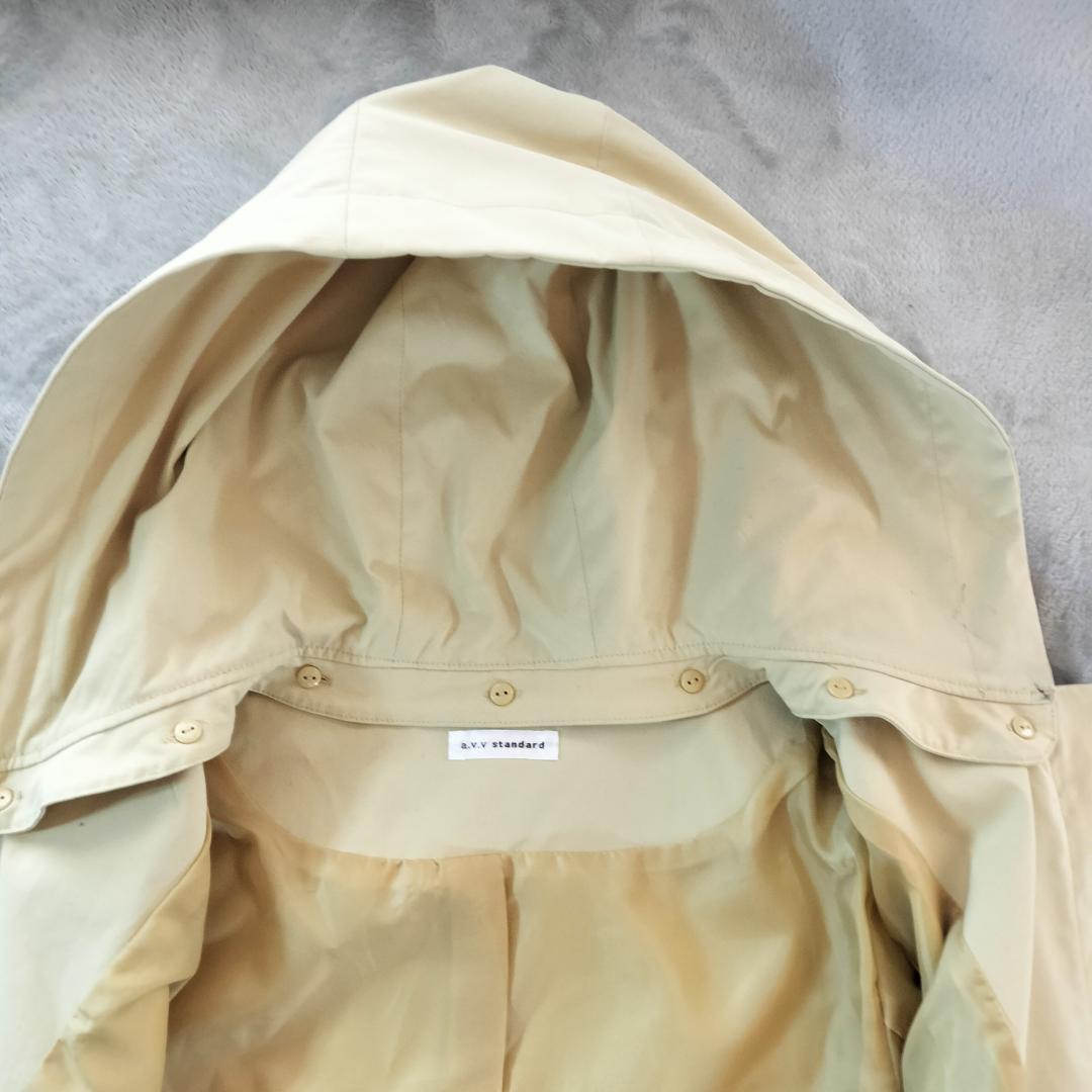 a.v.v 2way フーデットコート ライトイエロー サイズL ミドル丈