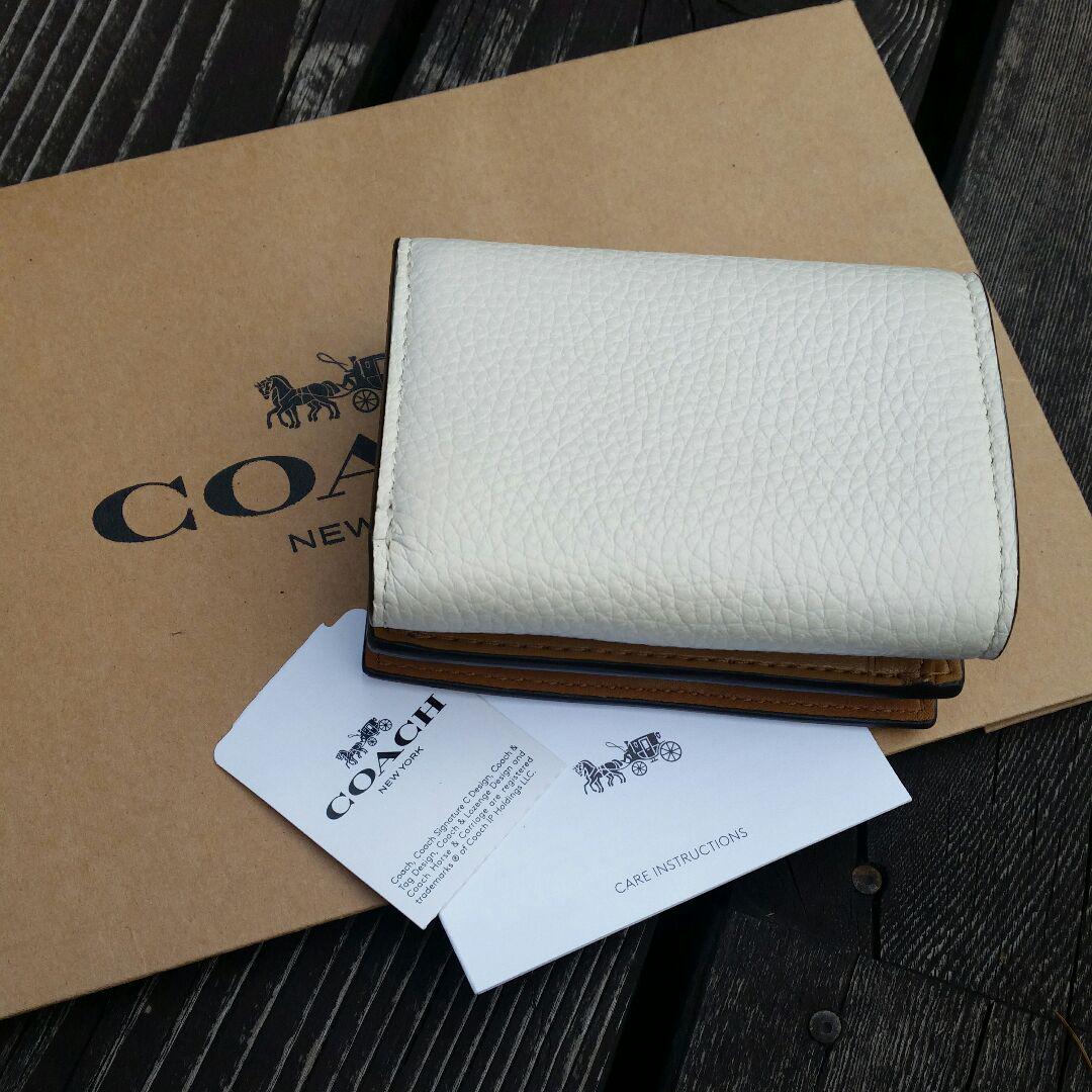 最新作⭐今季限定 COACH ミッキー 三つ折り財布 新品 ホワイト